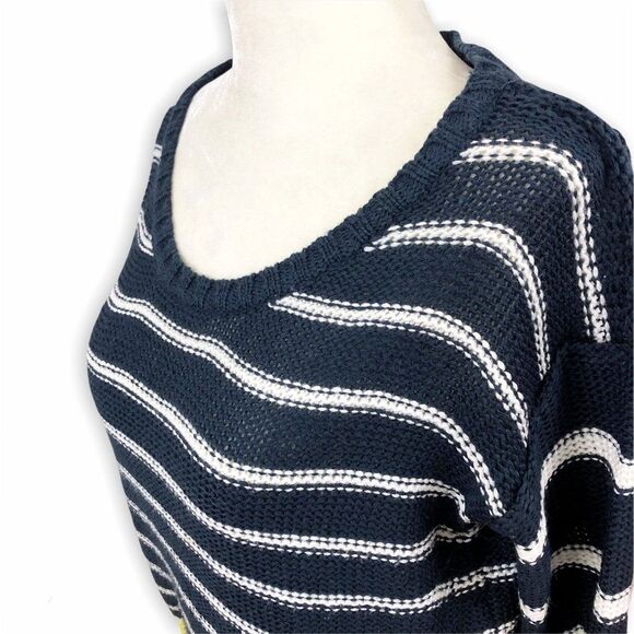 RD Style Colorblock Striped Open Knit Sweater - Picture 5 of 9